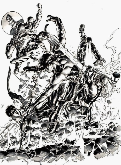 ungoliantschilde:  black and white artwork by Mike Deodato, Jr.