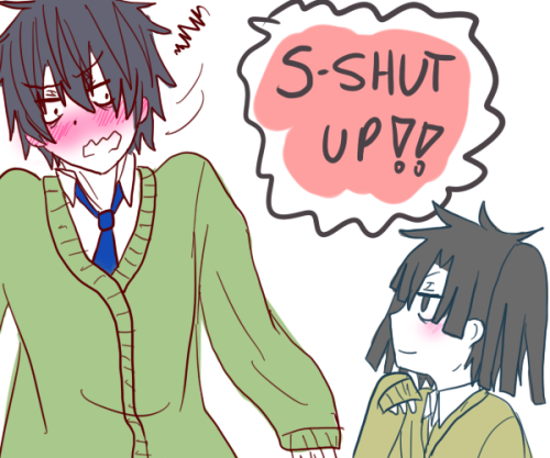 lost-time-memery:   Because Shinshin kinda reminds me of Samekichi’s tsundereness~~   ﾍ(=￣∇￣)ﾉ ehe~~ Bonus:  