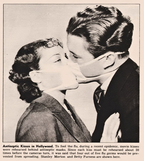 Betty Furness & Stanley Morton - Antiseptic kisses in Hollywood.