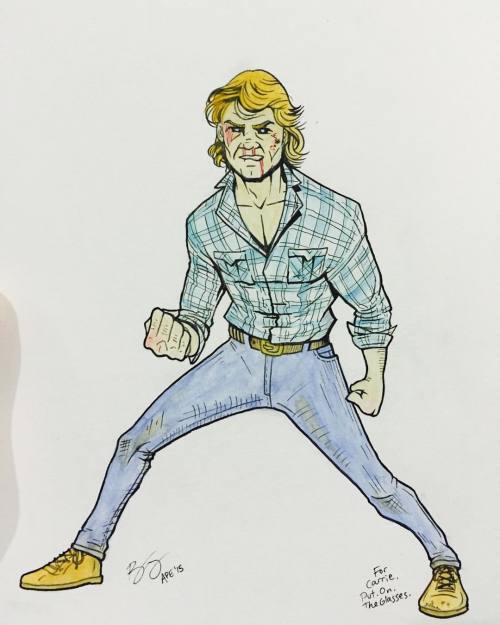 APE sketch: Put. On. The glasses. #roddypiper #riphotrod #theylive #art #illustration #rowdyroddypip