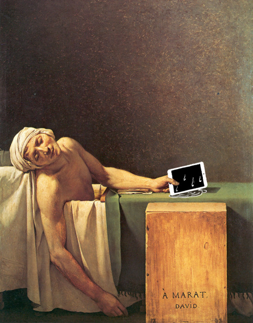 Based on : The death of Marat by Jacques-Louis David (1793).
ART X SMART Project by Kim Dong-kyu, 2013.