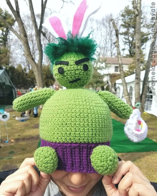 Happy Easter from the Hulk dressed as the Easter Bunny. You should see his tail… #easter #Hul