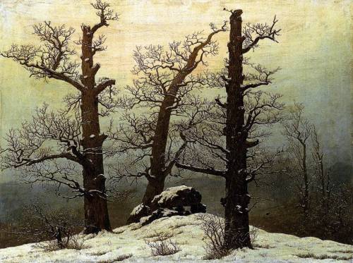 artist-friedrich: Dolmen in snow, 1807, Caspar David FriedrichMedium: oil,canvas