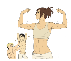 hubedihubbe:It started as a request of Hanji flexing but I lost control