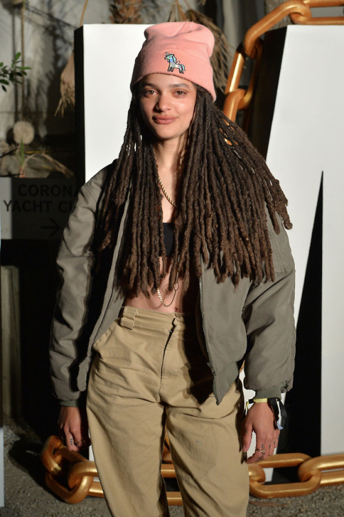 celebsofcolor:Sasha Lane attends the Moschino party during 2018 Coachella Valley Music And Arts Festival