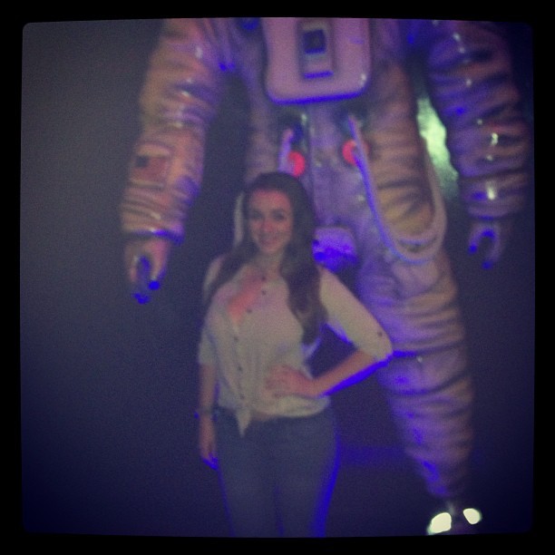 Infront of the spaceman at space Miami #space #miami #spaceman #oldcrew #family