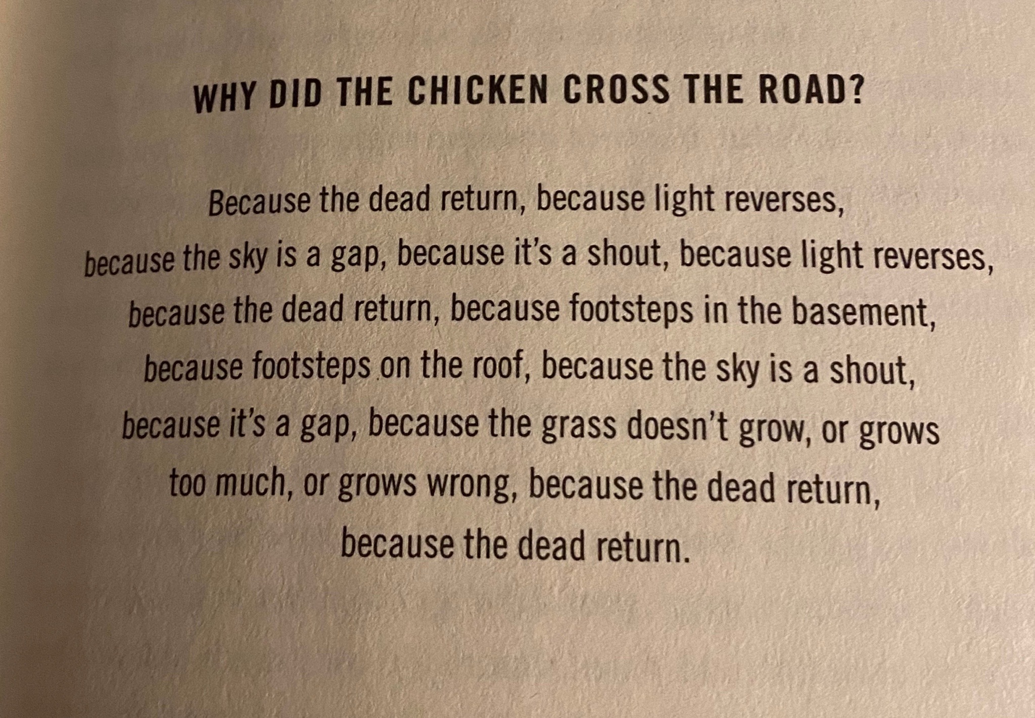torsamors:Why did the chicken cross the road?