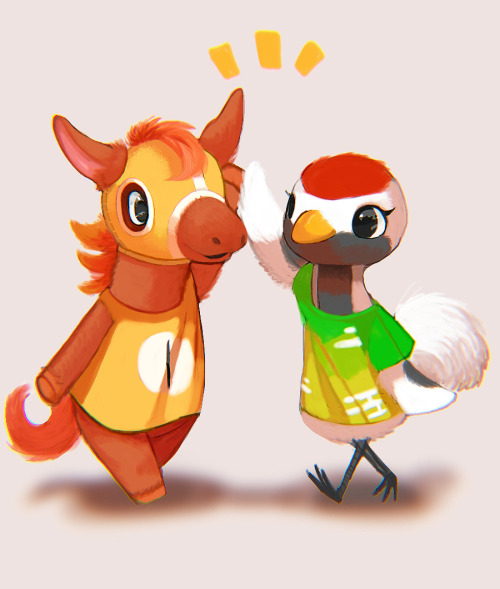 High five!! Recently two new great villagers has inhabited my island! And I love them so much! SO I 