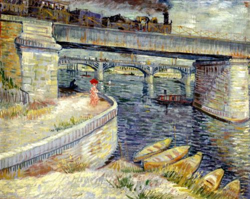 Vincent van Gogh: Bridges Across the Seine at Asnieres (1887)