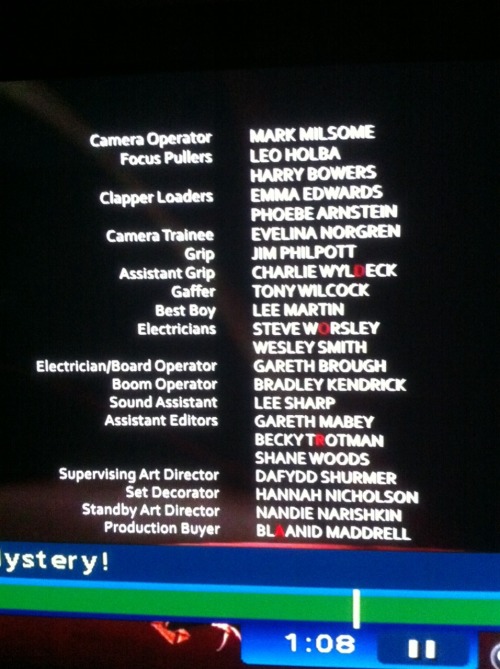 didntgetmynameright: SO I WAS WATCHING SHERLOCK TODAY AND WHEN THE CREDITS CAME UP I NOTICED SOMETHI