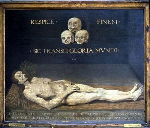 blackpaint20:  French anonymous, Memento mori painting, 1551