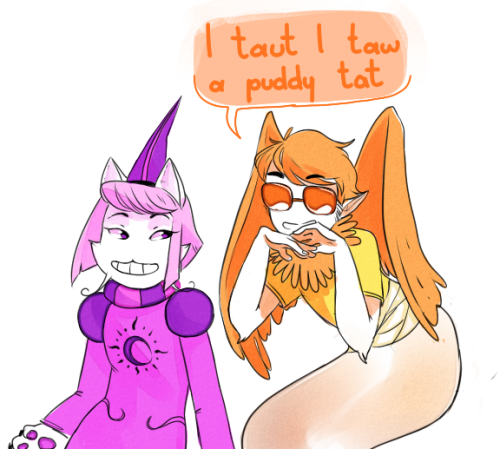 purplecalamity:I taw it i taw it! I taw a puddy tat!