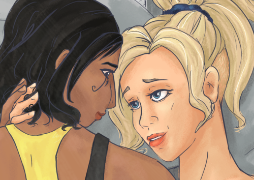 spatialarts: Pharmercy PJs - This took a while, but im really proud of Mercy’s sidecut pony :> poseref 