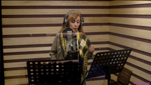 Fairuz at Angel Studios, while recording her latest album...