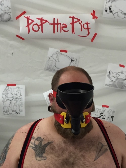 tolbpup: gordo4gordo4superchub: lostboycub: Pop the Pig 2016 Performance art dealing with being forc