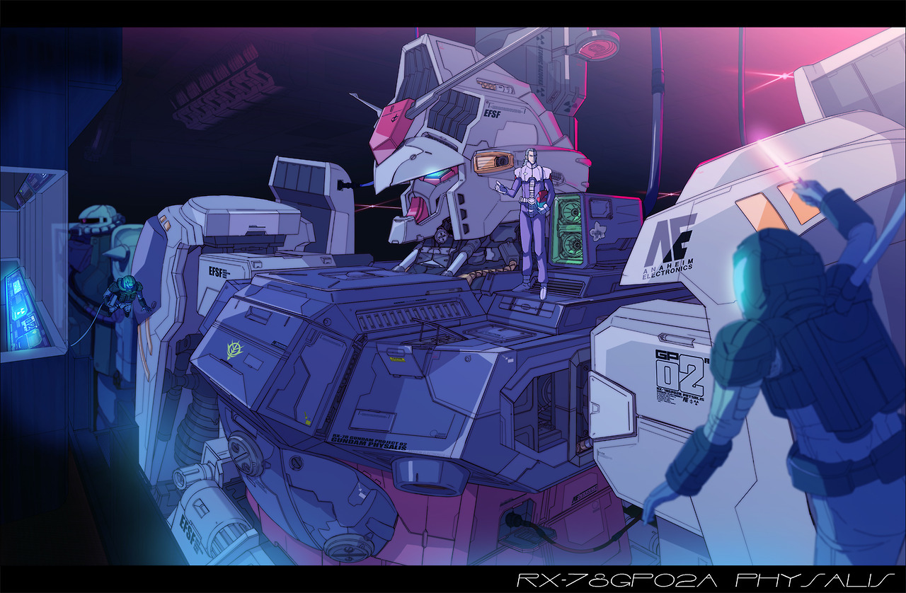 shinmatsunaga:  A very nicely drawn picture of the RX-78GP02A Gundam Physalis, the