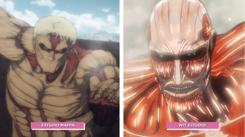 A primeira aparição do Titan Bestial em Shingeki no Kyojin (attack on