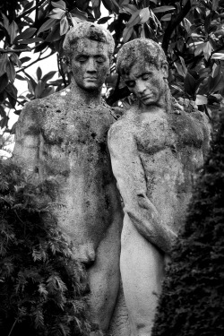 ladnkilt:  IN CLASSICAL AND MODERN ART…  THE GAY MALE COUPLE…  THE BEAUTY &amp; ROMANCE OF MALE LOVE!Marguerite, Paul, “Le Couple Du Cimetiere,” Unknown Date.The Only Photographs I Collect And Post Of Gay Couples Doing More Than “Merely Kissing