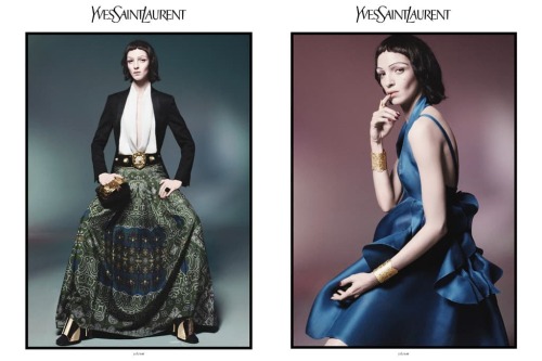 Yves Saint Laurent . Ad campaign SS12Creative Director: Stefano PilatiPhotos: David SimsModel: Maria