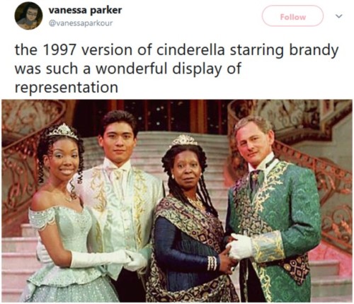 little-mina:  pathlesspagan:  tzikeh: securelyinsecure:  The most iconic version of Cinderella (starring Brandy and Whitney Houston) premiered 20 years ago Y’ALL IT’S ON YOUTUBE   Go get your life!  I sat here and watched this whole damn movie…