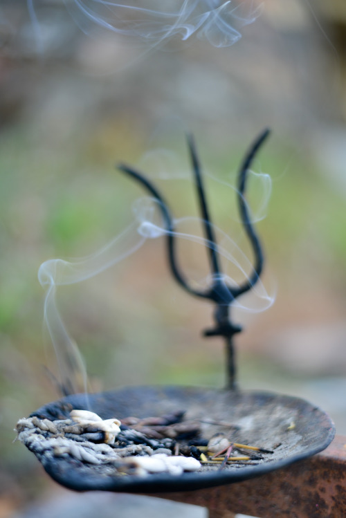 Incense and trishula, Nepal