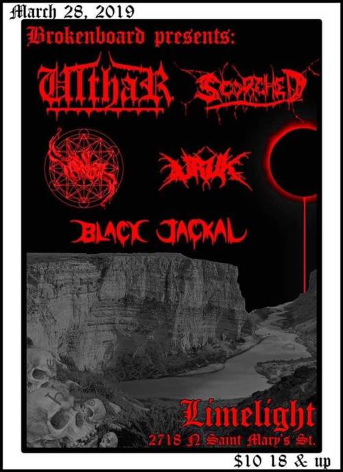 The Ulthar And Scorched Tour Will Be Stopping In San Antonio, TX, And Support Will Be The Amazing Bands