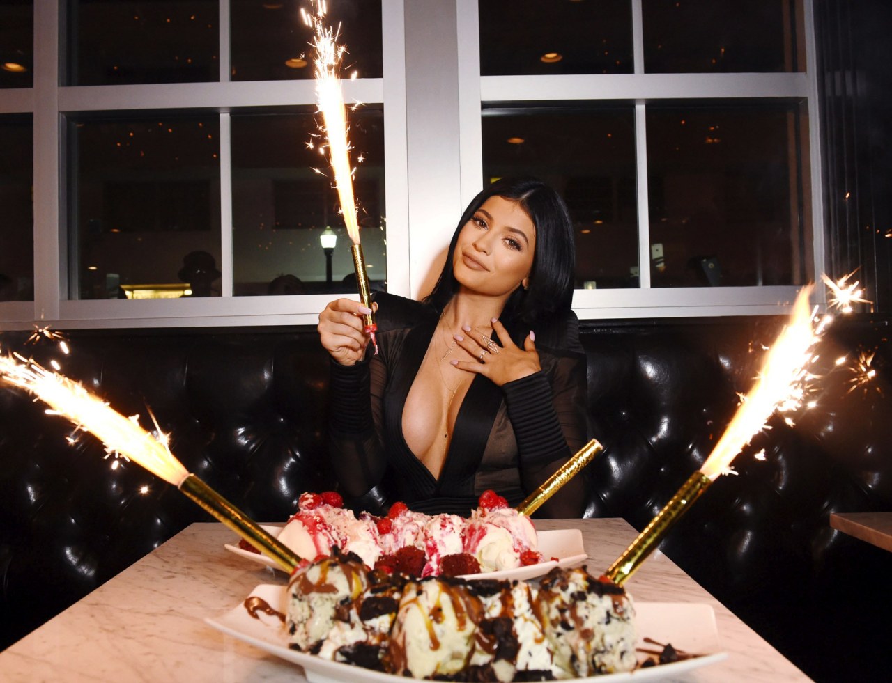celebs-dailyus:   06/19/15 - Kylie Jenner Celebrates Sugar Factory Miami Grand Opening