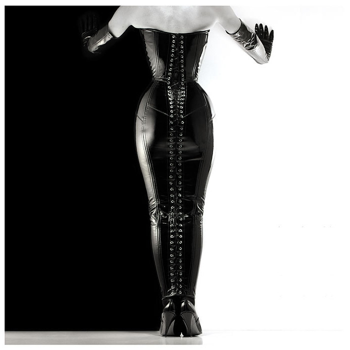 sensualhumiliation:  absolutely immobile, wearing that dress…