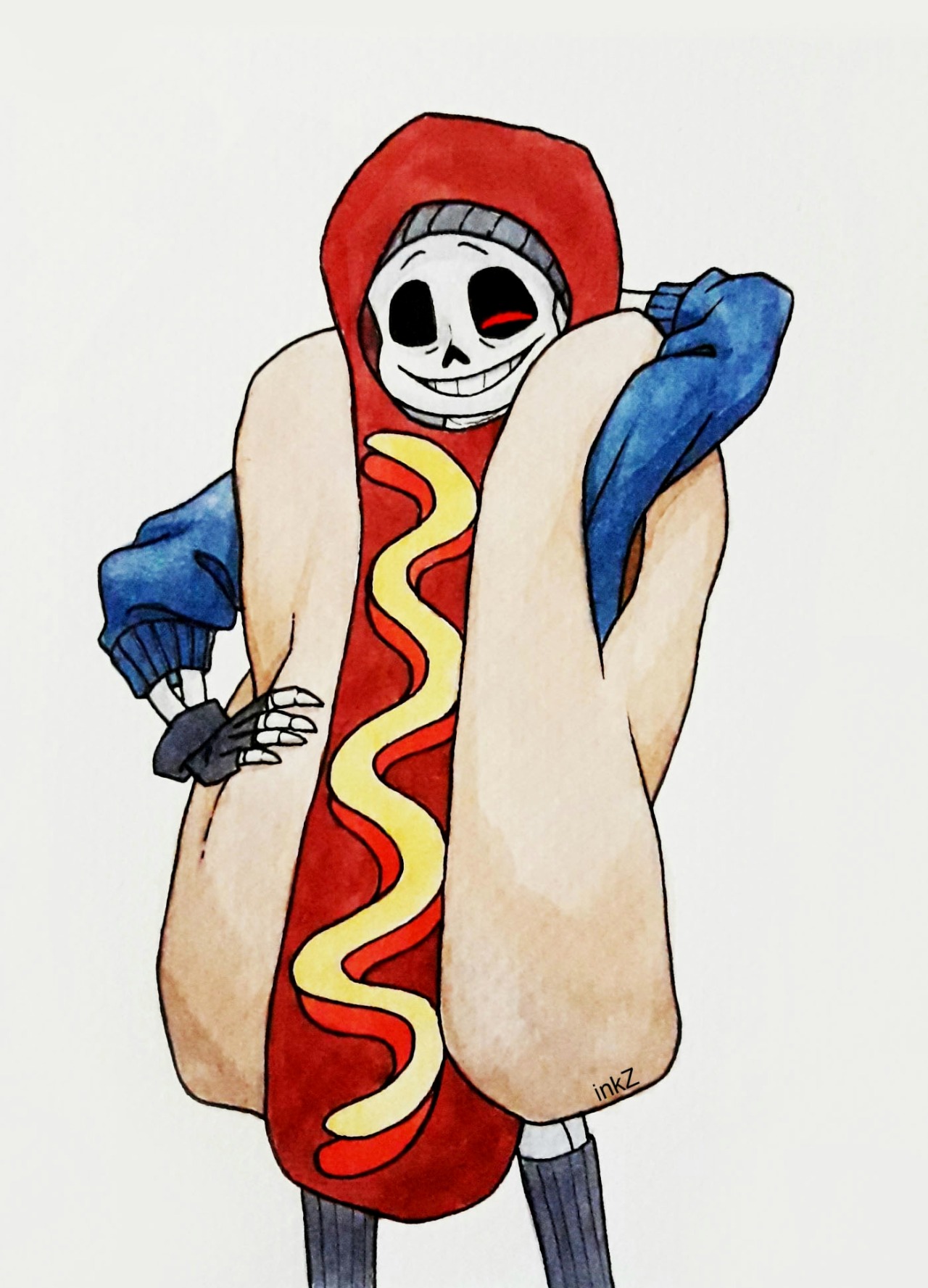 sans sleeping with hotdogert on his head by goiLrobo on Newgrounds