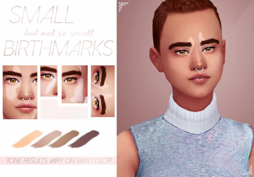 catplnt: a lil set of four birthmarks that i made for that one sim everyone saw for like 2 secs. the