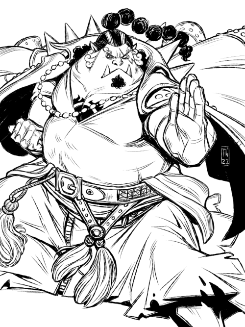 tench:I managed to draw Jinbe today. This movie design looks so good <3