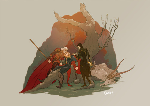 Thor-Wagner AU where Odin is forced to reluctantly banish Thor and put him to eternal sleep on Midga