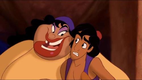 shittymoviedetails:In Disney’s “Aladdin”, a random woman remarks that she thinks Aladdin is “rather 