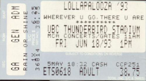 90s-rock-tracks: Today in Music - June 18th, 1993 Lollapalooza 1993 kicks off at Thunderbird Stadium