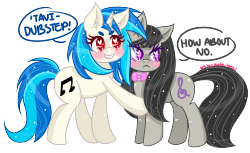 audra-hime:  daysao requested I drew Octavia and Vinyl Scratch and I really like how their colors look together so here you go!! &gt;u&lt; Had a lot of fun with this and I’m really proud with how it turned out!! ;U; It’s transparent as always! You