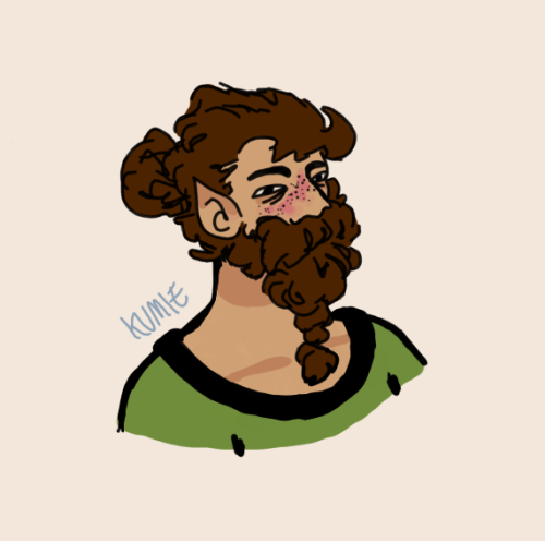 lunanaddpod:someday i will figure out a design i like for his human form[image id: a quick sketch of