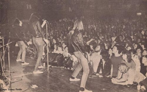 The Ramones at the Roundhouse, 1976. (Rock Scene, May 1976)