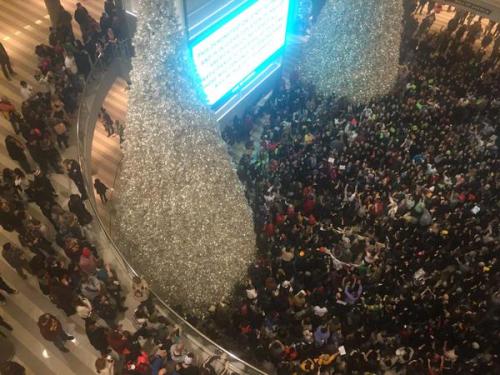 hellotailor: Photos from the #BlackLivesMatter protest happening right now at the Mall of America. [