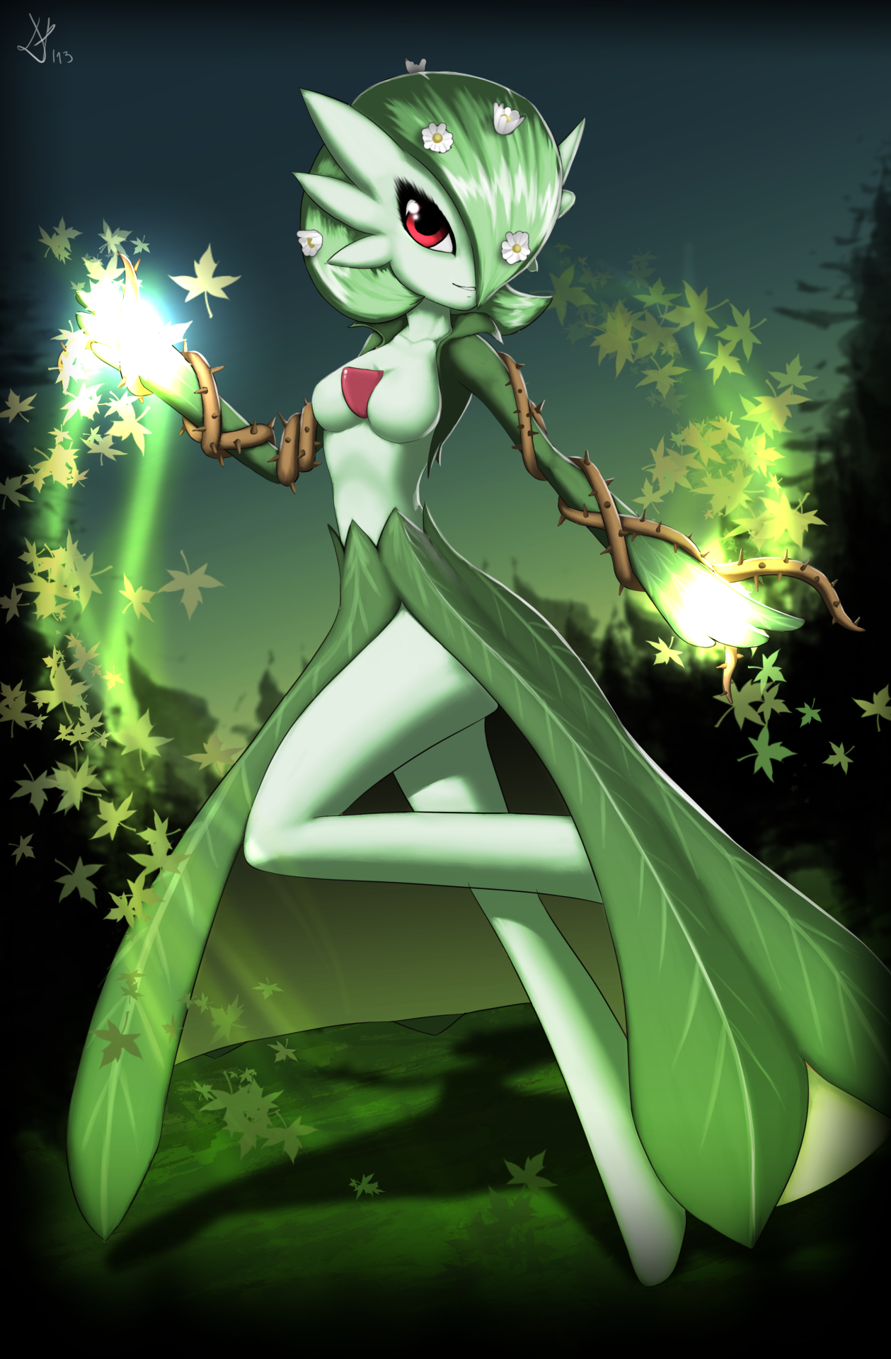 deilan12:  What if Gardevoir was a Grass-Type??This was a commission, so the original