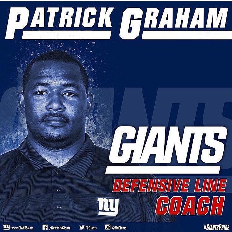Welcome Patrick Graham the @nygiants new D-Line coach 🏈🏆 #BigBlue #GiantsPride