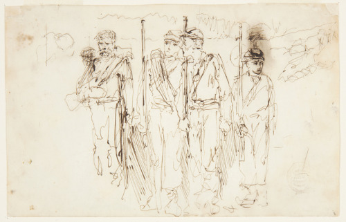 “The Walking Wounded,” 1861-62. Sketch by Winslow Homer. Source: Smithsonian Design Museum.