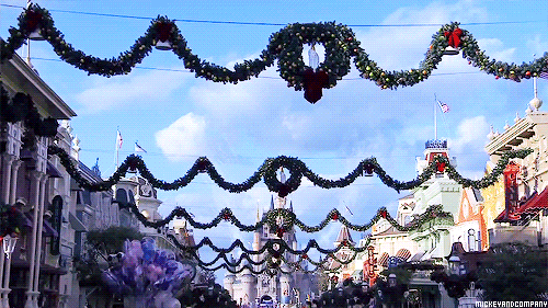 mickeyandcompany:  Magic Kingdom Park Decorated for the Holidays 
