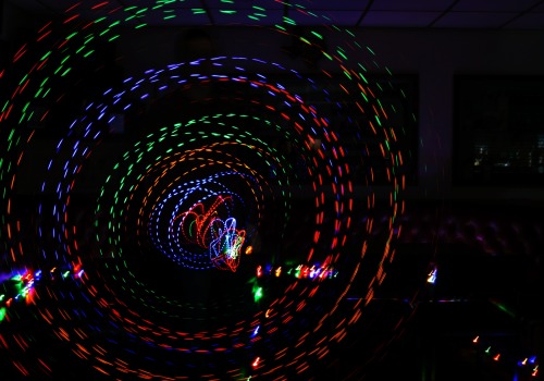 Playing with lights, shutter speed and focus.