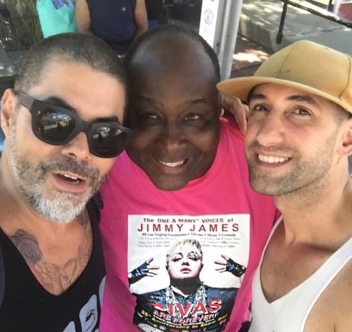 Omg!!! @bangthequeen and I were so thrilled to of run into my friend and legendary diva @larryedward