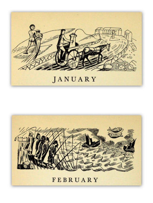 michaelmoonsbookshop: Chapter headings by Edward Bawden - each elaborate illustration includes a det