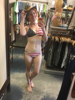 SakuraBunny rocking a patriotic bikini