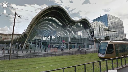 streetview-snapshots:Orléans rail station and nearby light rail