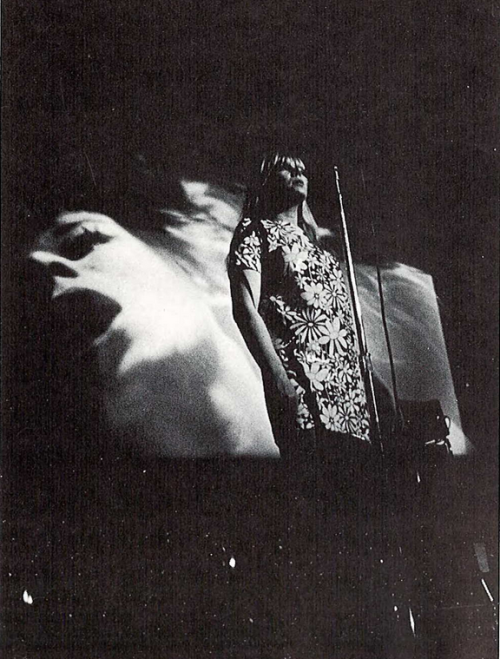 nickkahler:Andy Warhol and the Exploding Plastic Inevitable Featuring Nico, Ann Arbor, MI, 1968Nico 
