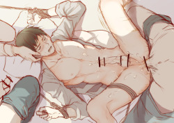 yaoi-wombat:  モブ邪 | K猫 [pixiv] http://www.pixiv.net/member_illust.php?mode=medium&amp;illust_id=59056297