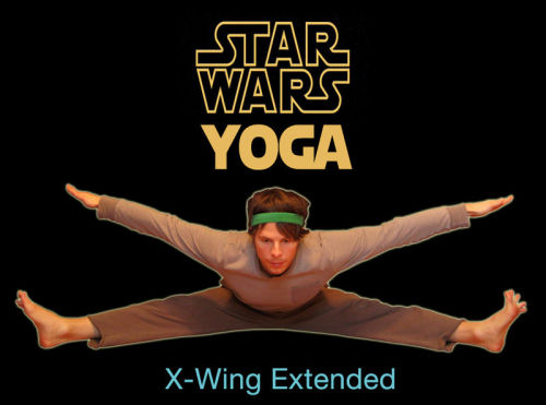 ionsfolly:tastefullyoffensive:Star Wars Yoga [youwillnotbelieve]I lost it at the last one. *crying*